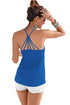 Sexy Blue Strappy Back Detail Summer Top